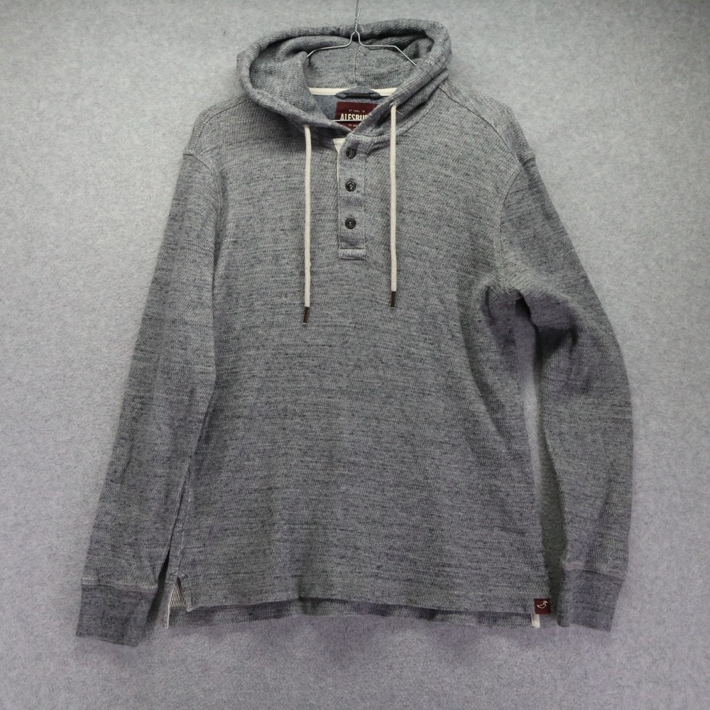 Alesbury Hoodie Mens Small‎ Pullover Henley Sweater Knit Casual Gray Long Sleeve